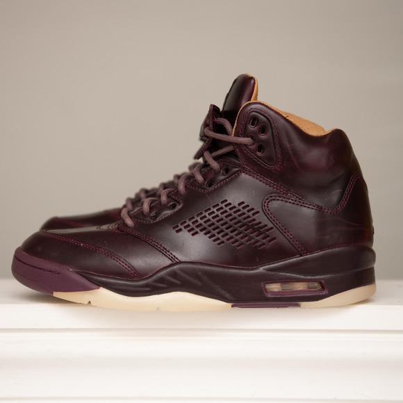 Jordan 5 Retro Premium Bordeaux M sz 8 Sneakers 881432-612 Wine Red Sneakers - Picture 4 of 10